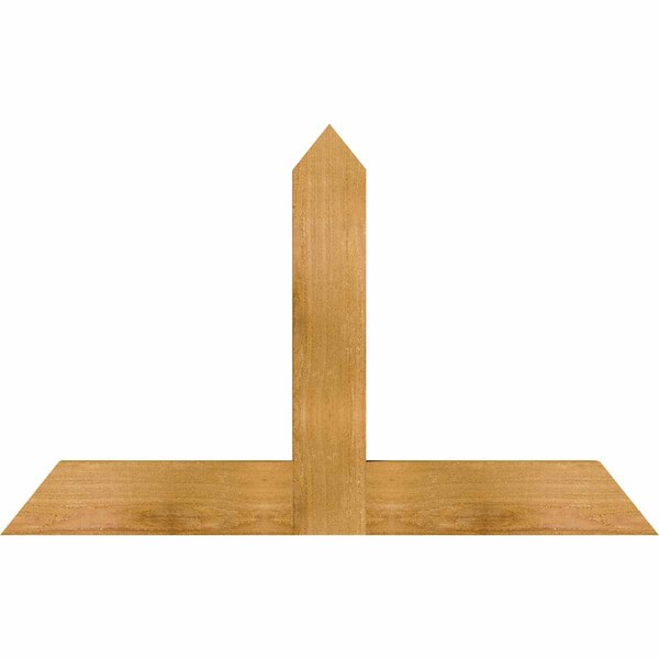 Ekena Millwork Portland Rough Sawn Timber Gable Bracket, Western Red Cedar, 36"W x 23"H x 2"D x 4"F, 15/12 Pitch GBW036X23X0204POR00RWR - main